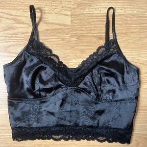 Thrifted Black Lace Jacquared Cami